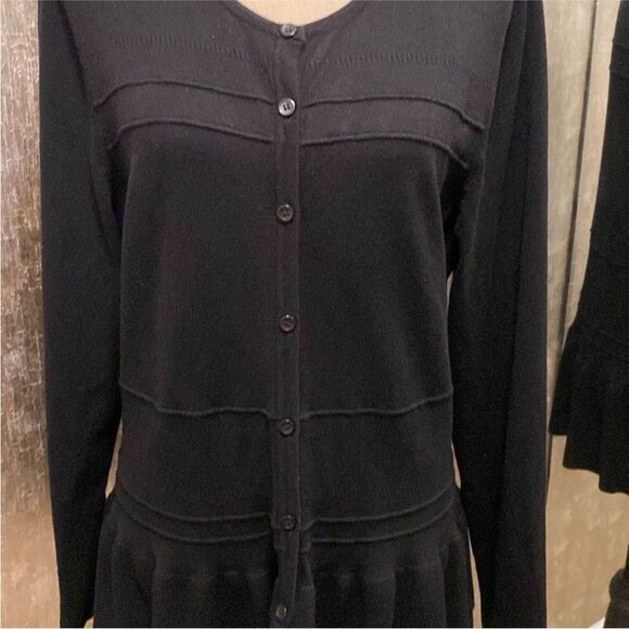 Jason Wu Black Button-Up Cardigan, L - Picture 2 of 9